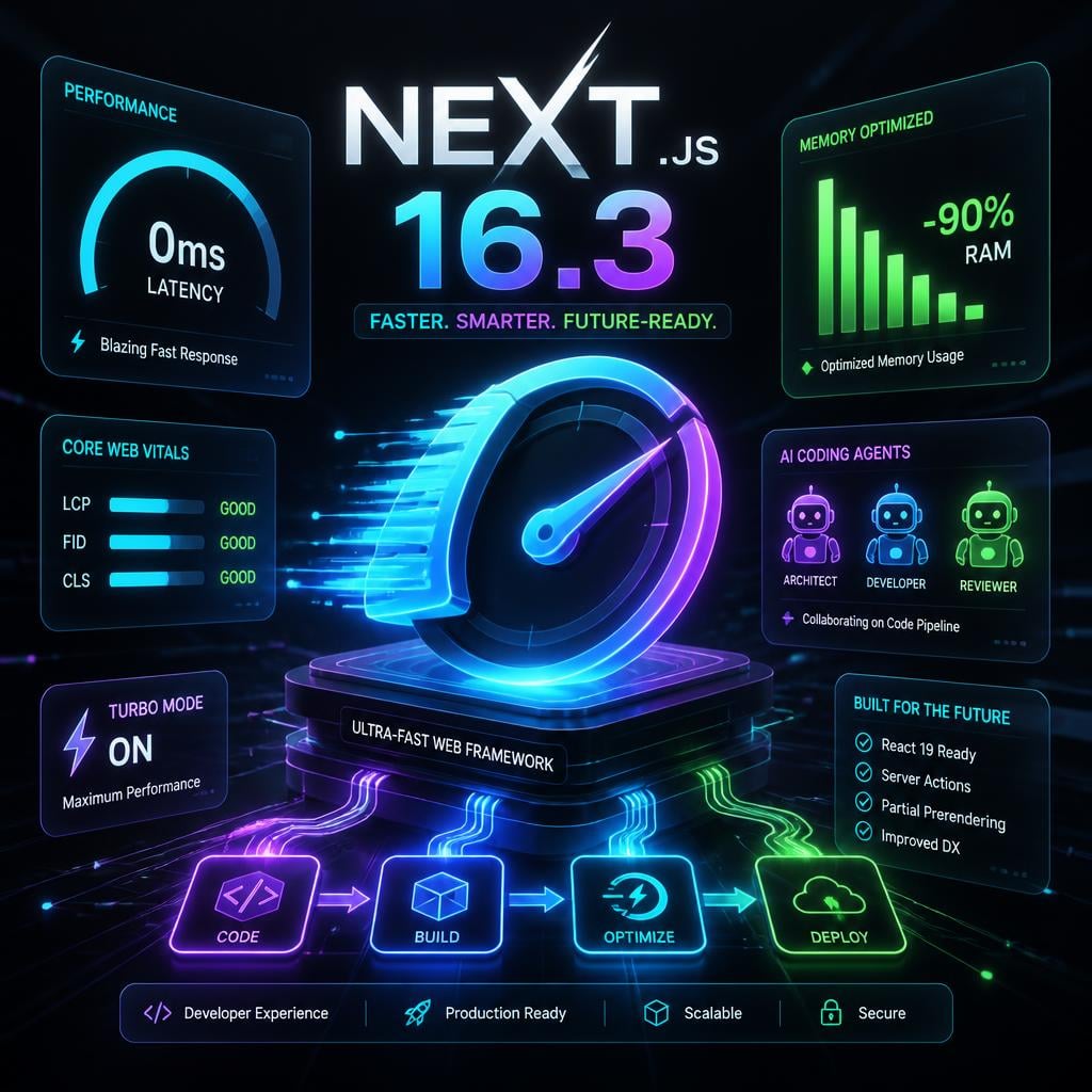 Next.js 16.3 Unlocked: 0ms Navigations, Turbo Memory Erasure, and the AI Co-Pilot Takeover